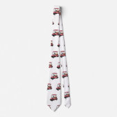 ゴルフカート/ゴルフ乳母車漫画イラストレーション ネクタイ (正面)