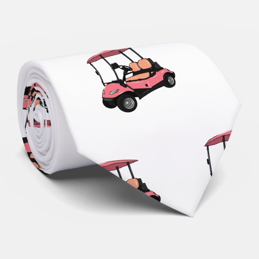 ゴルフカート/ゴルフ乳母車漫画イラストレーション ネクタイ (ロール)