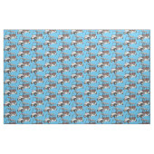 ゴルフカート/ゴルフ乳母車漫画イラストレーション ファブリック (ファットクウォーター)