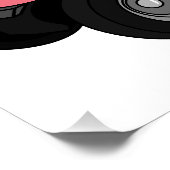 ゴルフカート/ゴルフ乳母車漫画イラストレーション ポスター (コーナー)