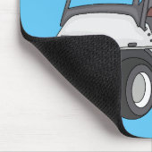 ゴルフカート/ゴルフ乳母車漫画イラストレーション マウスパッド (コーナー)