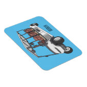 ゴルフカート/ゴルフ乳母車漫画イラストレーション マグネット (右側)