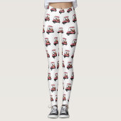 ゴルフカート/ゴルフ乳母車漫画イラストレーション レギンス (正面)