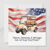 ゴルフカート 4日 独立記念日 招待状 (正面)