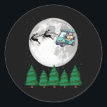 ゴルフカートSanta Christmas Sleigh - Golf おもしろい Cart ラウンドシール<br><div class="desc">ゴルフカートSanta Christmas Sleigh – ゴルフカートおもしろいクリスマス</div>
