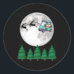 ゴルフカートSanta Christmas Sleigh - Golf おもしろい Cart ラウンドシール<br><div class="desc">ゴルフカートSanta Christmas Sleigh – ゴルフカートおもしろいクリスマス</div>