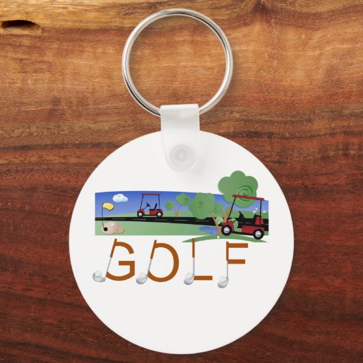 ゴルフカートTシャツとギフト付きゴルフ キーホルダー (正面)