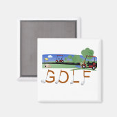 ゴルフカートTシャツとギフト付きゴルフ マグネット (正面/裏面)