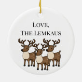 ゴルフカーパーソナライズされた名門私立校風のトサンタトインデア セラミックオーナメント (裏面)