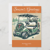 ゴルフカー飾ト・明るいオレンジ色の写真 シーズンカード (正面)