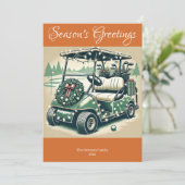 ゴルフカー飾ト・明るいオレンジ色の写真 シーズンカード (スタンド正面)