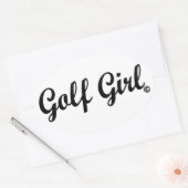 ゴルフガールオーバルシール 楕円形シール (封筒)