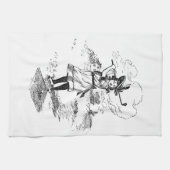 ゴルフガールゴルフヴィンテージ キッチンタオル (横)