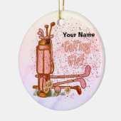 ゴルフガールゴルフ セラミックオーナメント (左)