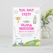 ゴルフガールズバースデーパーティー招待状 招待状 (スタンド正面)
