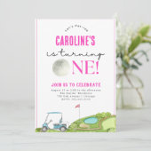 ゴルフガールズファースト誕生日招待状 招待状 (スタンド正面)