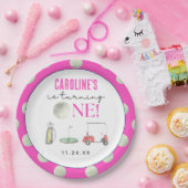 ゴルフガールズファースト誕生日 ペーパープレート (パーティー)