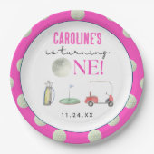 ゴルフガールズファースト誕生日 ペーパープレート (正面)