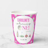 ゴルフガールズファースト誕生日 紙コップ (正面)