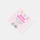 ゴルフガールベビーシャワー スタンダードカクテルナプキン (角)