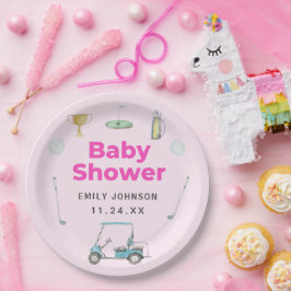 ゴルフガールベビーシャワー ペーパープレート