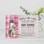 ゴルフガール未来ゴルファーかわいいキャディ赤ちゃんシャワー 招待状 (スタンド正面)