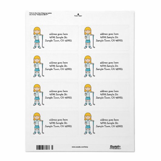 ゴルフガール ラベル (フルシート)