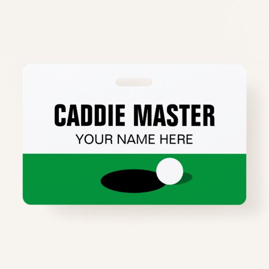 ゴルフキャディーマスターネームバッジでリバーシブルクリップ バッジ (正面)