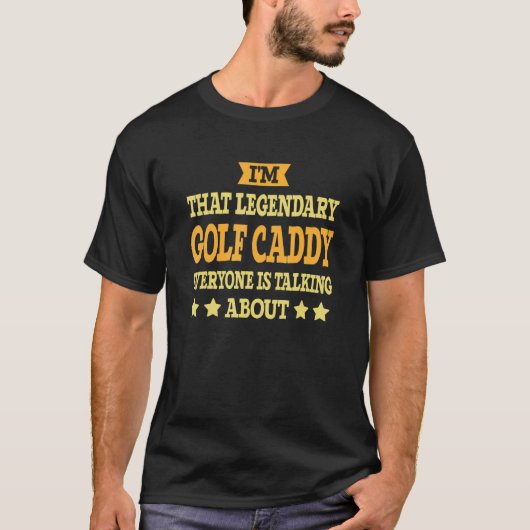 ゴルフキャディ役職タイトル従業員おもしろい労働者ゴルフCa Tシャツ (正面)