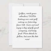 ゴルフキャディ日付を保存 招待状 (裏面)