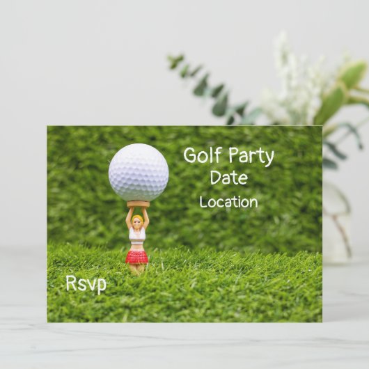 ゴルフキャディ運ーはゴルファー用のゴルフボールである 招待状 (スタンド正面)