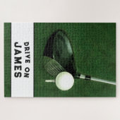 ゴルフギフトパーソナライズされたジグソーパズル ジグソーパズル (横)