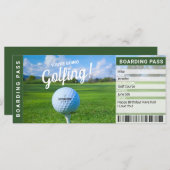 ゴルフギフト券搭乗券 (正面/裏面)