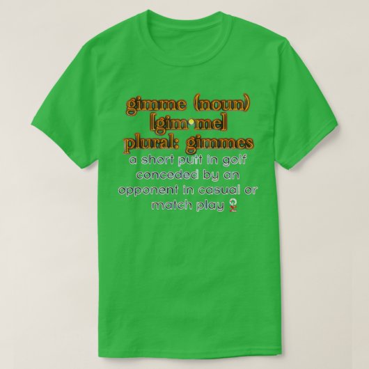 ゴルフギムヒップスターゴルフ Tシャツ (デザイン正面)