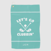 ゴルフクおもしろいラブユーモアゴルファーモダンスポーツティール（緑がかった色） ゴルフタオル (正面)