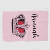 ゴルフクイーンパーソナライズされた ゴルフタオル (横)