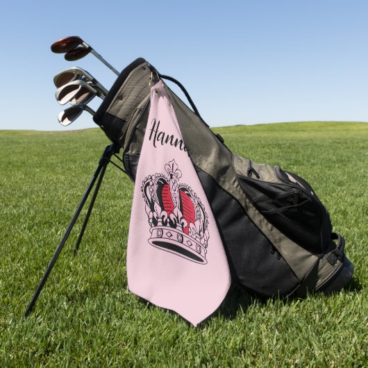 ゴルフクイーンパーソナライズされた ゴルフタオル (グリーン)