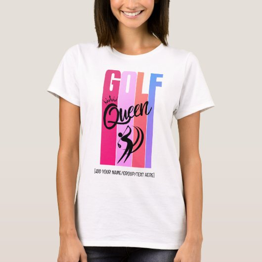 ゴルフクイーン ゴルファー 名前入りTシャツ レディース Tシャツ (正面)