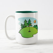 ゴルフクカスタマイズラブコーヒーマグ ツートーンマグカップ (左)