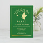 ゴルフクラシックグリーンゴールデンプレーヤーメンズ50誕生日 招待状 (スタンド正面)