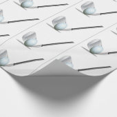 ゴルフクラブおよびゴルフ・ボールのデザイン ラッピングペーパー (角)