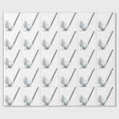 ゴルフクラブおよびゴルフ・ボールのデザイン ラッピングペーパー (フラット)