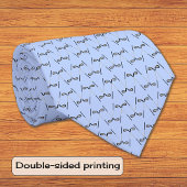 ゴルフクラブが青く染まる ネクタイ