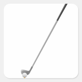 ゴルフクラブとボールをティースクエアシールに スクエアシール