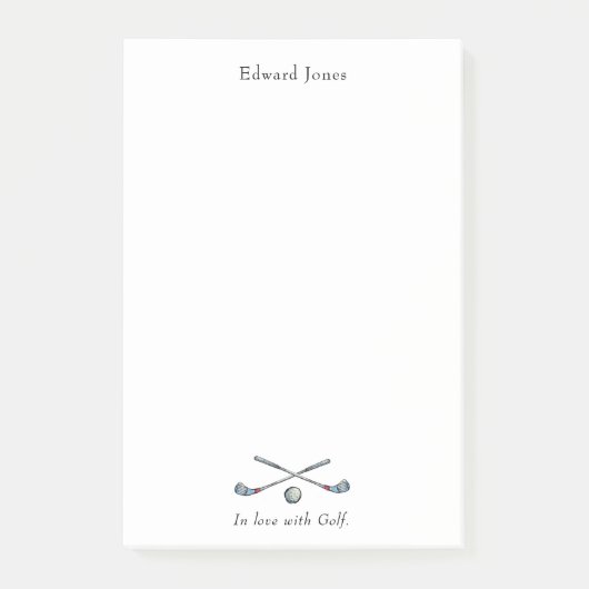 ゴルフクラブとボールゴルファー ポストイット (正面)