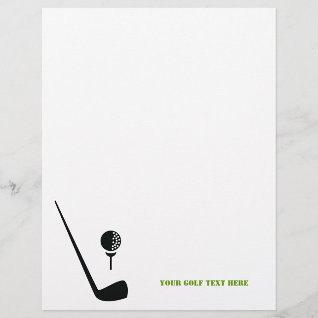 ゴルフクラブとボールブラックグリーンカスタムフライヤー (正面)