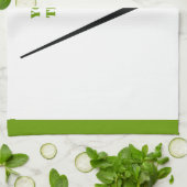 ゴルフクラブとボールブラックグリーンカスタム キッチンタオル (折り畳み)