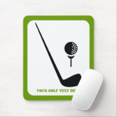 ゴルフクラブとボールブラックグリーンカスタム マウスパッド (マウス)