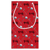 ゴルフクラブとボール スモールペーパーバッグ (裏面)