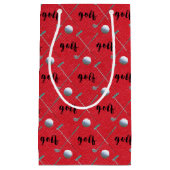 ゴルフクラブとボール スモールペーパーバッグ (正面)